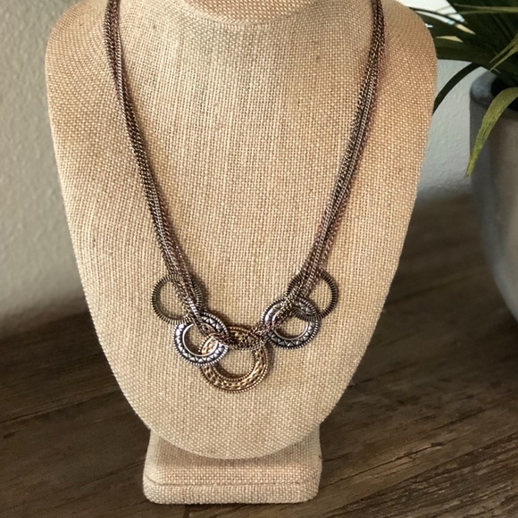 Layered Multi-metal Necklace - Picture 2 of 5